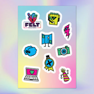 Felt Designs Sticker Sheet