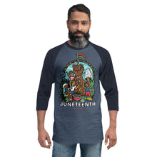 Load image into Gallery viewer, Juneteenth &#39;23 Cookout 3/4 Sleeve Raglan Shirt
